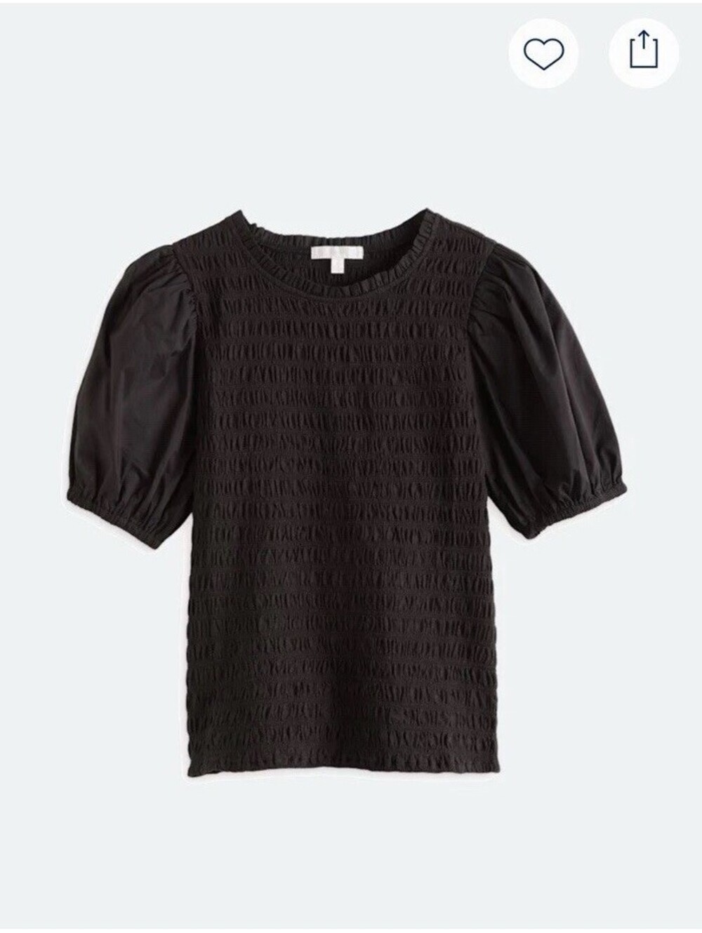 Design History Black Puff Sleeve Stretch Blouse Top Sz XXL